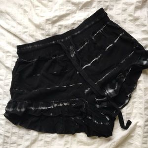 flowy tie dye shorts